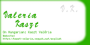 valeria kaszt business card