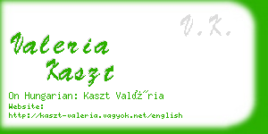 valeria kaszt business card